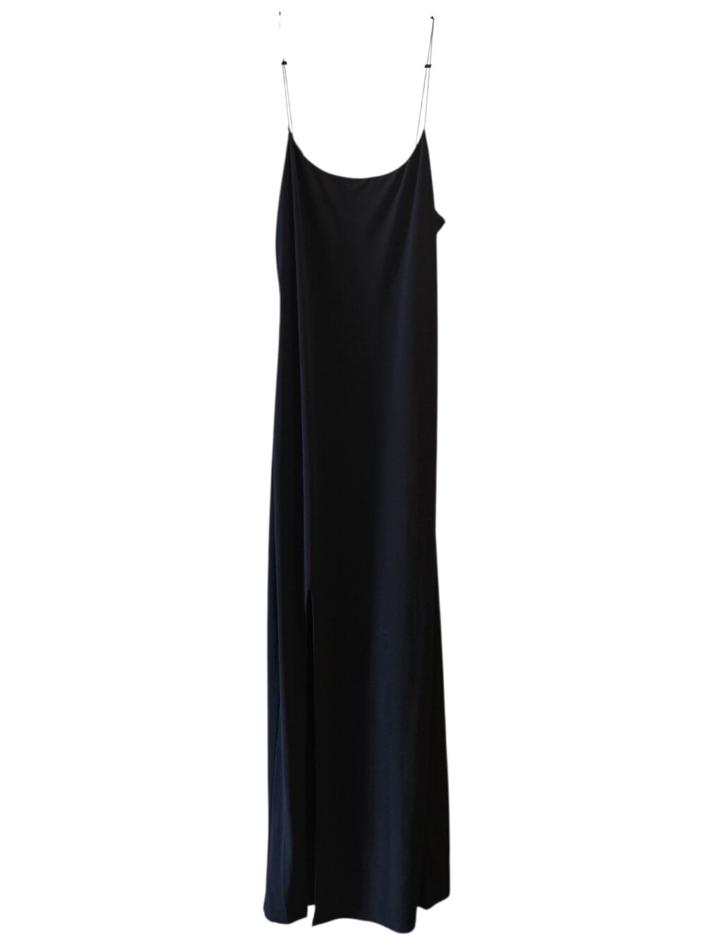 💜 ALICE + OLIVIA NWT Black Maxi Dress 12 ca705301509 $250 High Slit Spaghetti